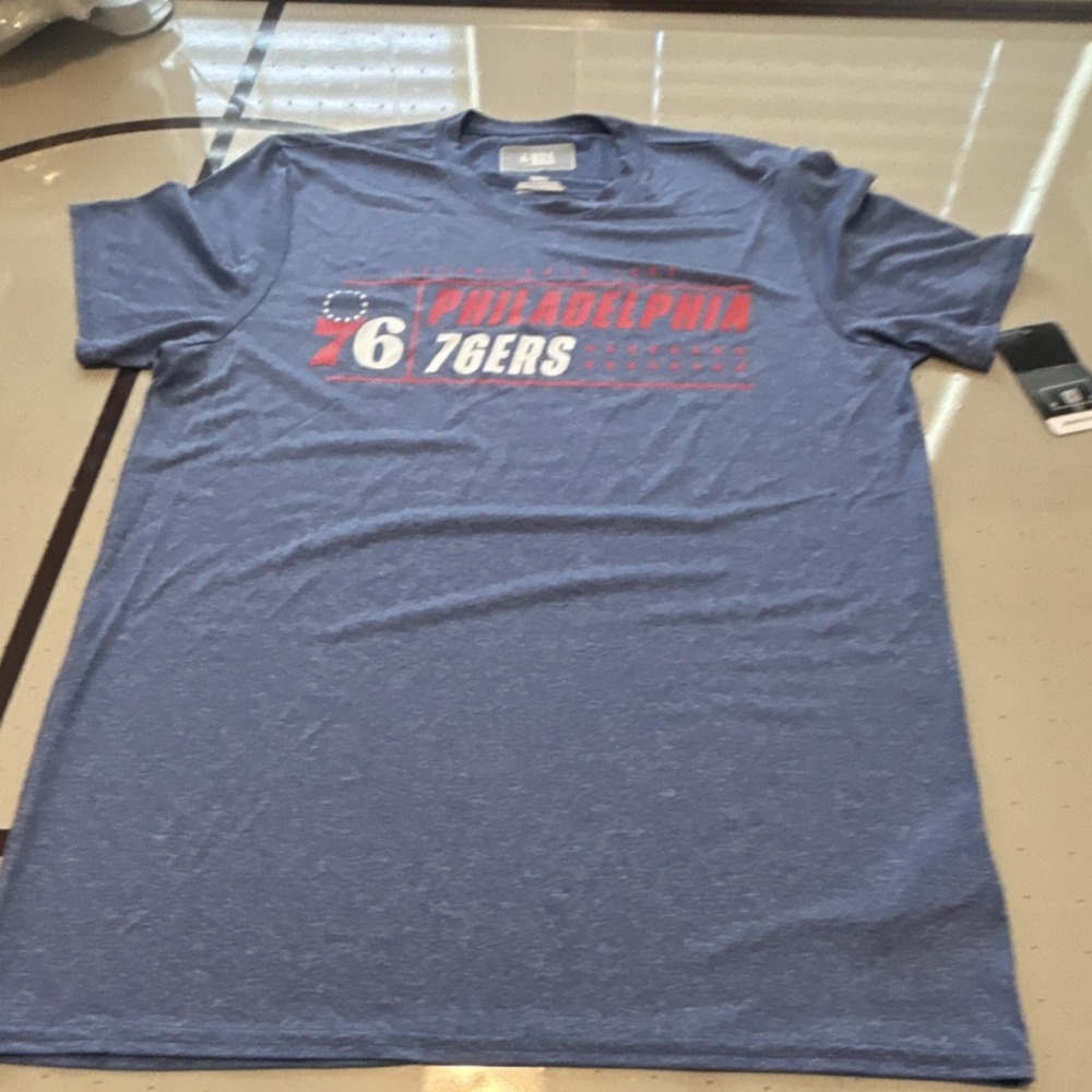 NBA National Basketball Association Philadelphia 76ers Blue Shirt Size M